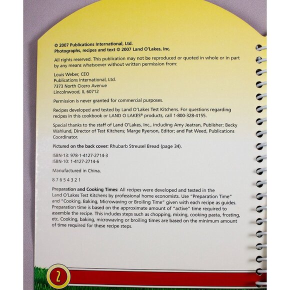 Land O Lakes Recipe Collection 2007 Spiral Bound - Picture 3 of 7